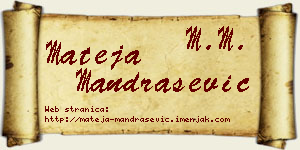 Mateja Mandrašević vizit kartica